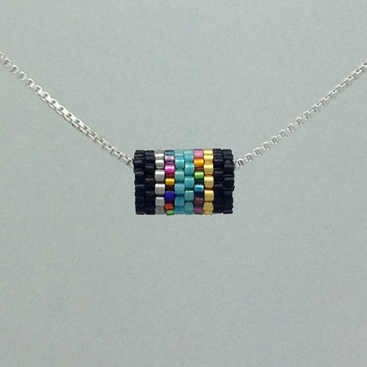 Black, Aqua Bead